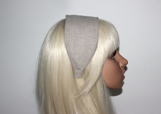 Natural linen headband for women Undyed head scarf