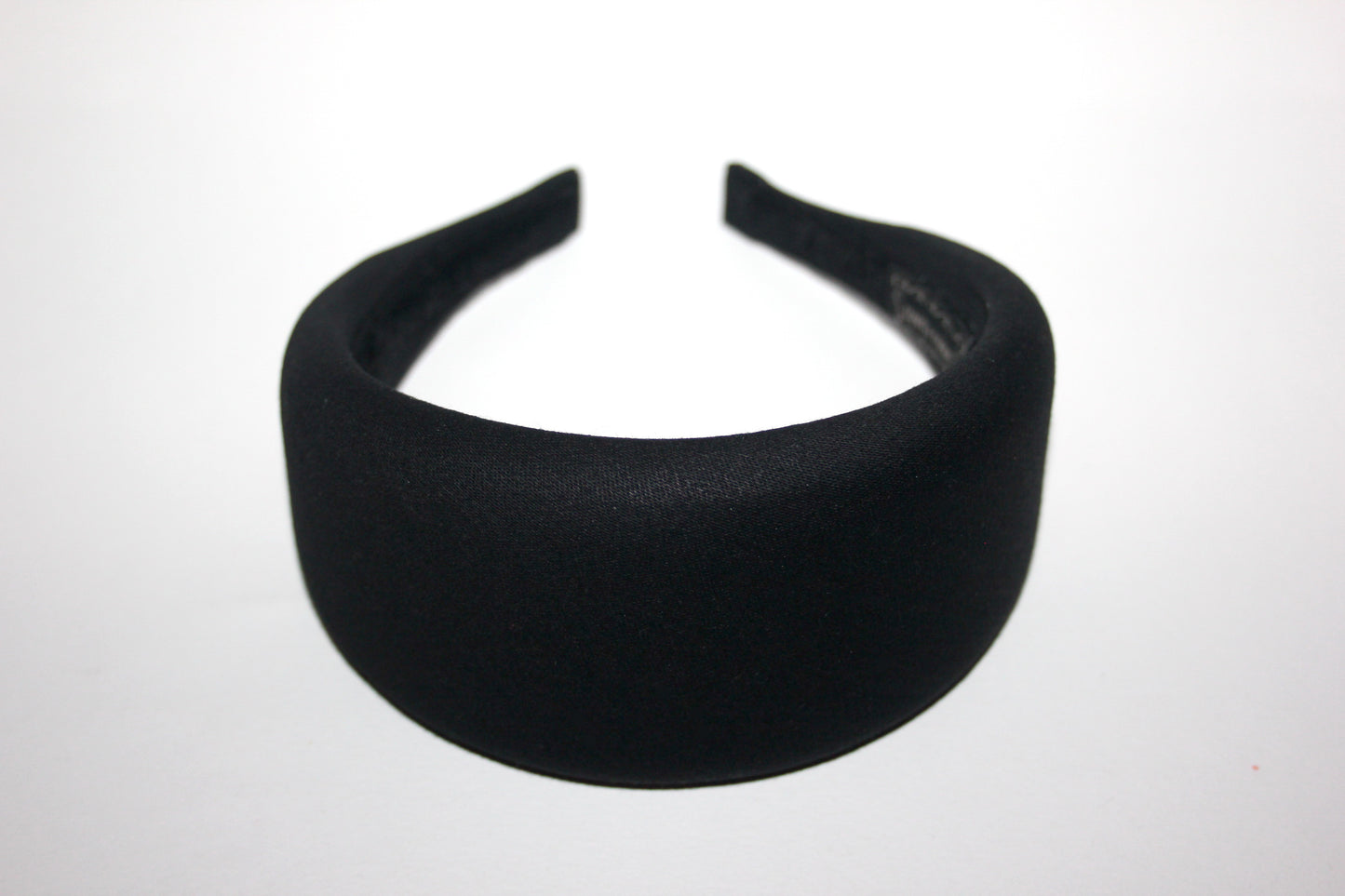 Denim puffy hairband, Black padded headband for women, cotton thick hairband, plastic free