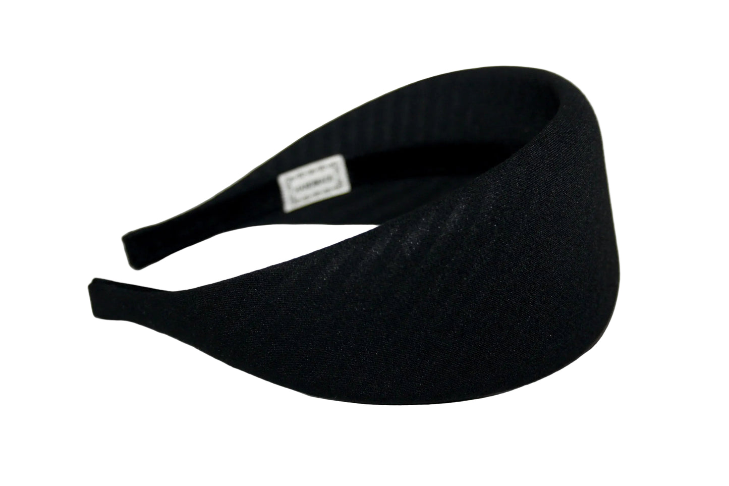 Black Stripe Padded hairband scarf, Viscose puffy headband, plastic free... NEW