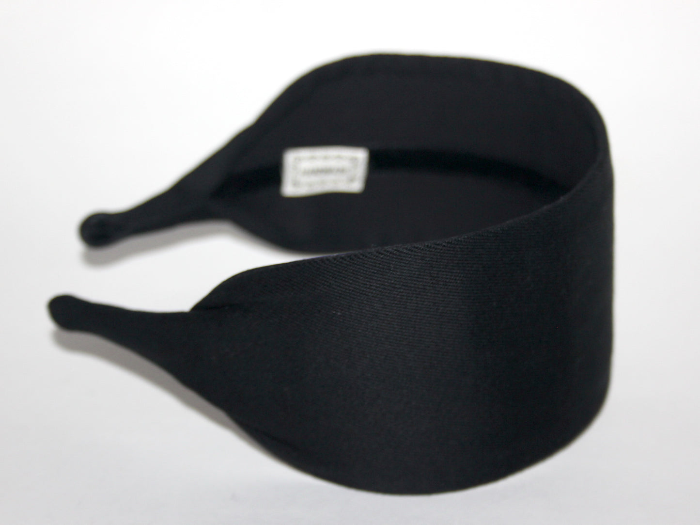 Black cotton flat headband with thin ends, plastic free... NEW
