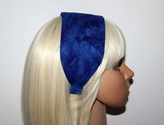 Royal Blue batik headband for women