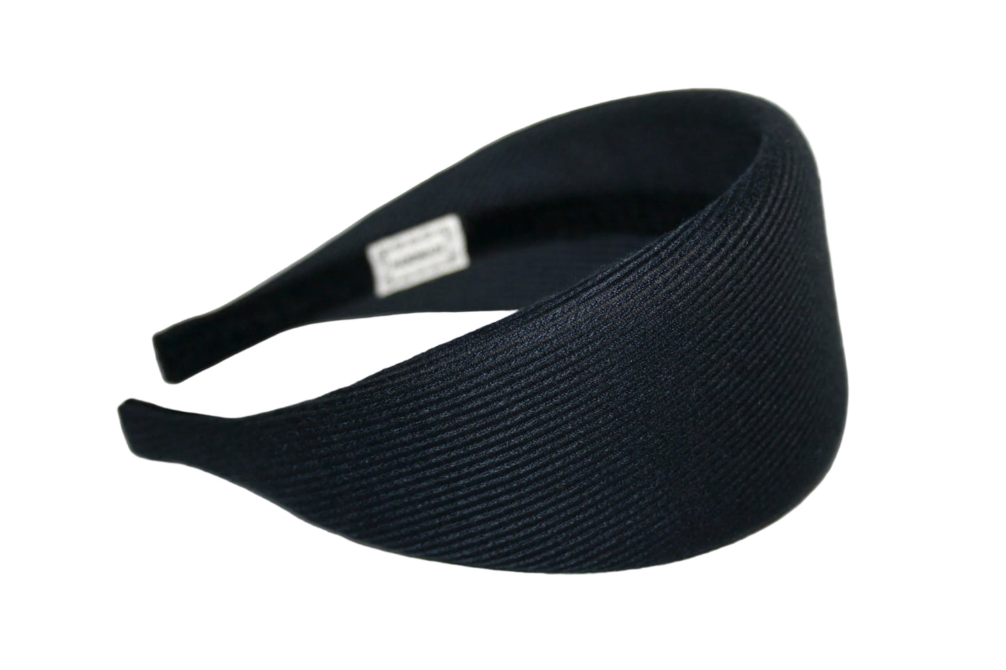 Dark Blue & Black stripe padded headband, Wool blend viscose hairband, plastic free... NEW