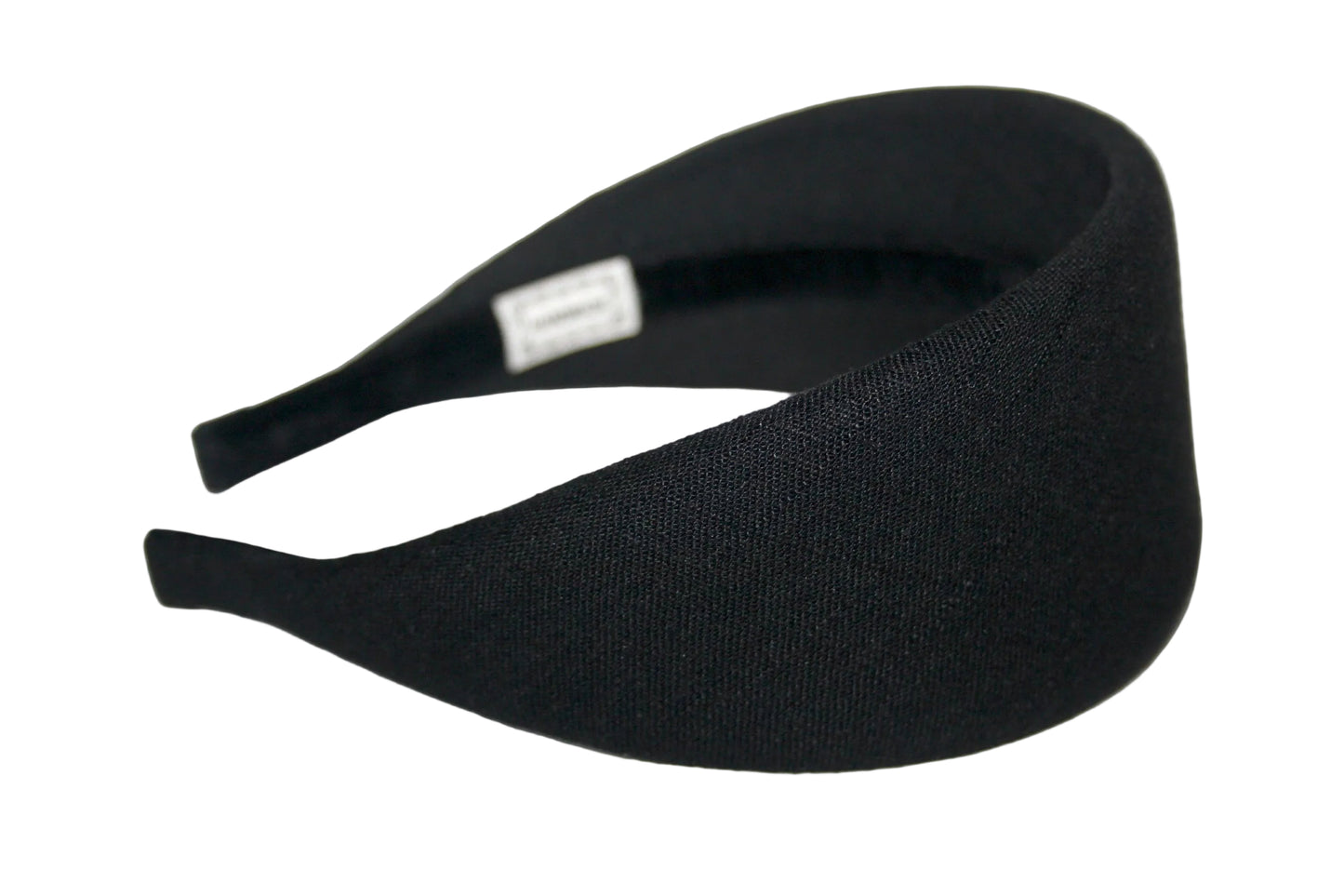 Linen padded headband, Black Puffy hairband scarf, plastic free... NEW