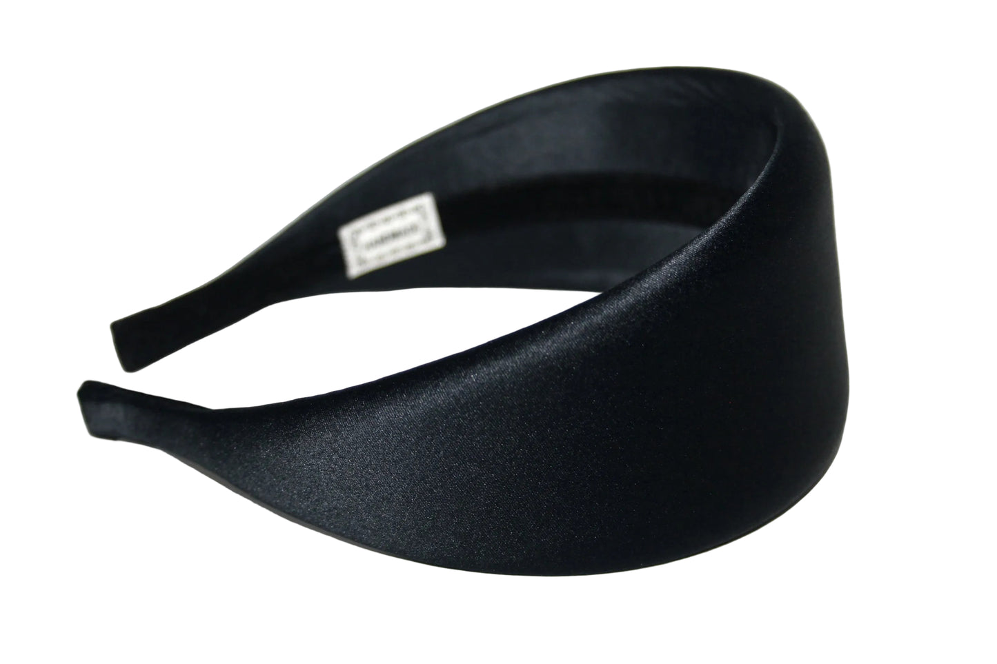 Natural Satin padded headband, Off Black puffy hairband, plastic free... NEW