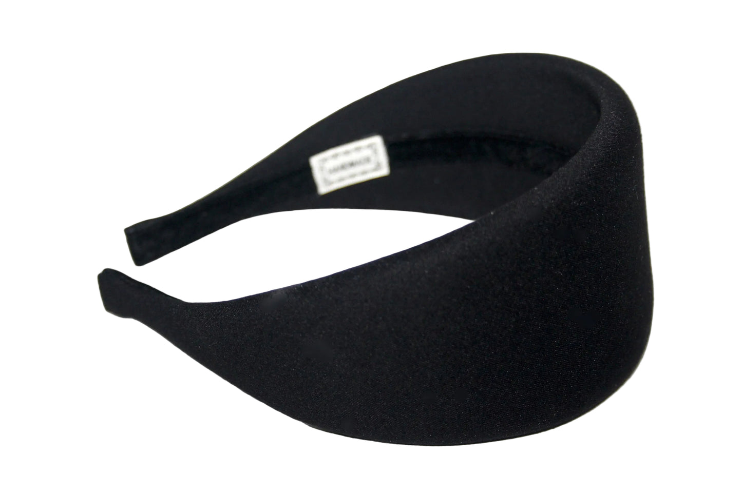 Cotton padded headband, Black jersey puffy hairband, plastic free... NEW
