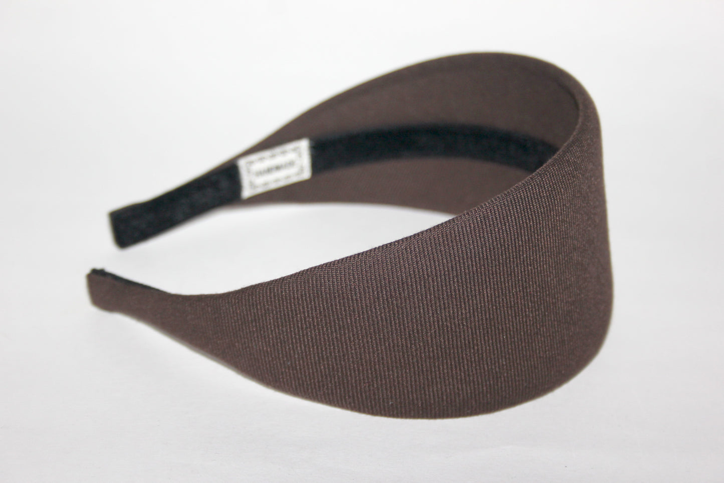 Dark Brown fabric headband Wide head scarf, plastic free... NEW