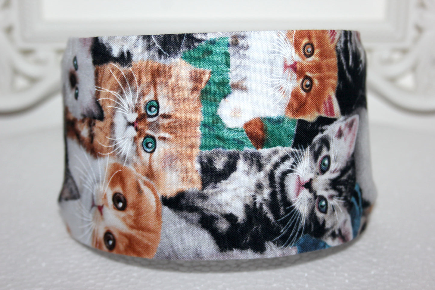 Cat print hairband Headband for women Kitten cotton bandana, adorable pet print headpiece