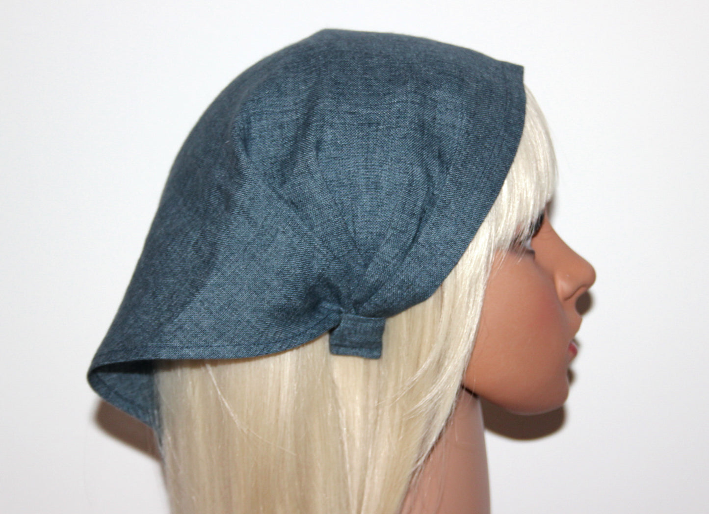 Linen denim Bandana headband Melange kerchief Triangle alopecia headcover