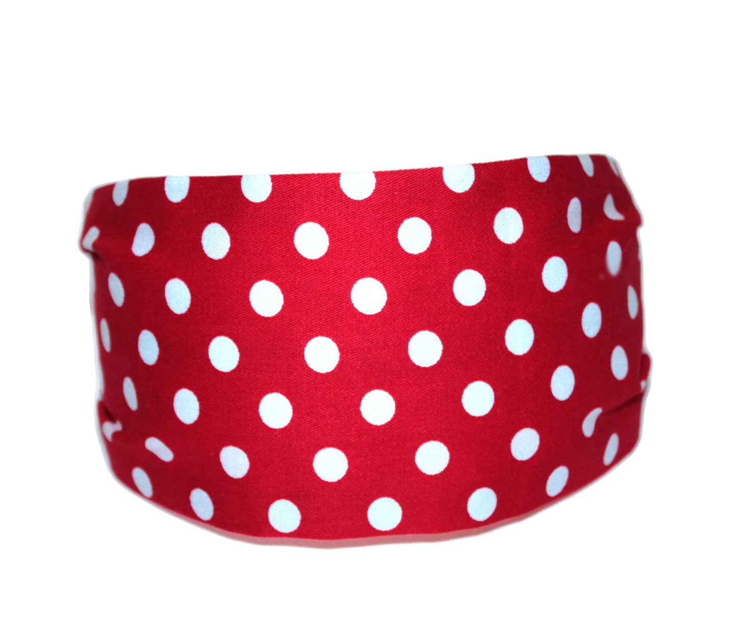 Headband for women Red & White polka dot cotton head scarf