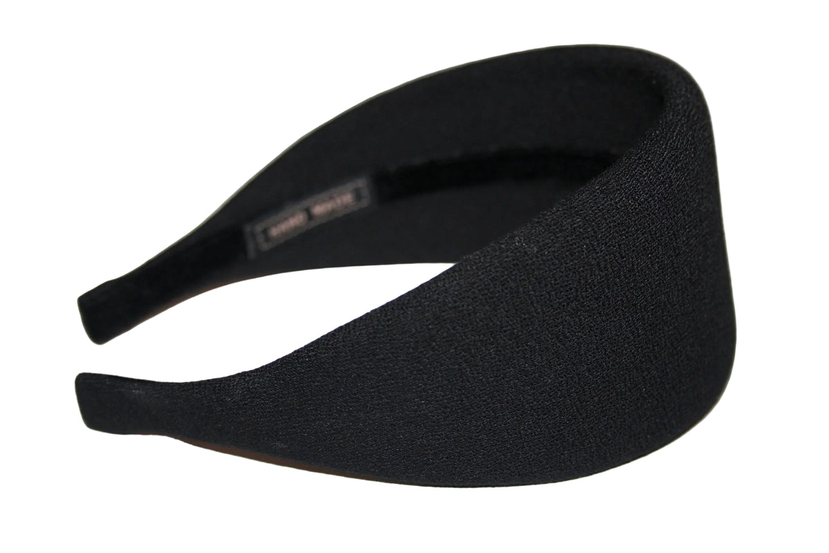 Wool crepe padded headband, Fashion puffy hairband... NEW