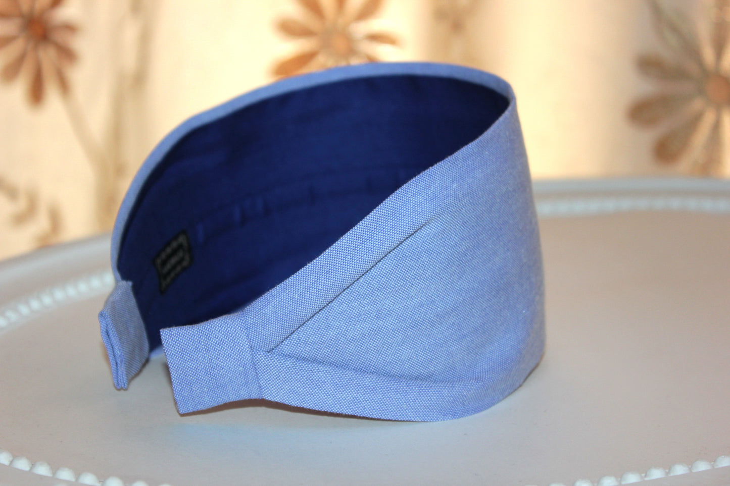 Blue cotton headband Business attire for woman