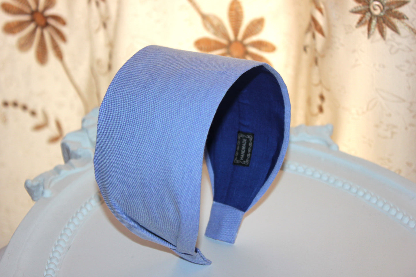 Blue cotton headband Business attire for woman