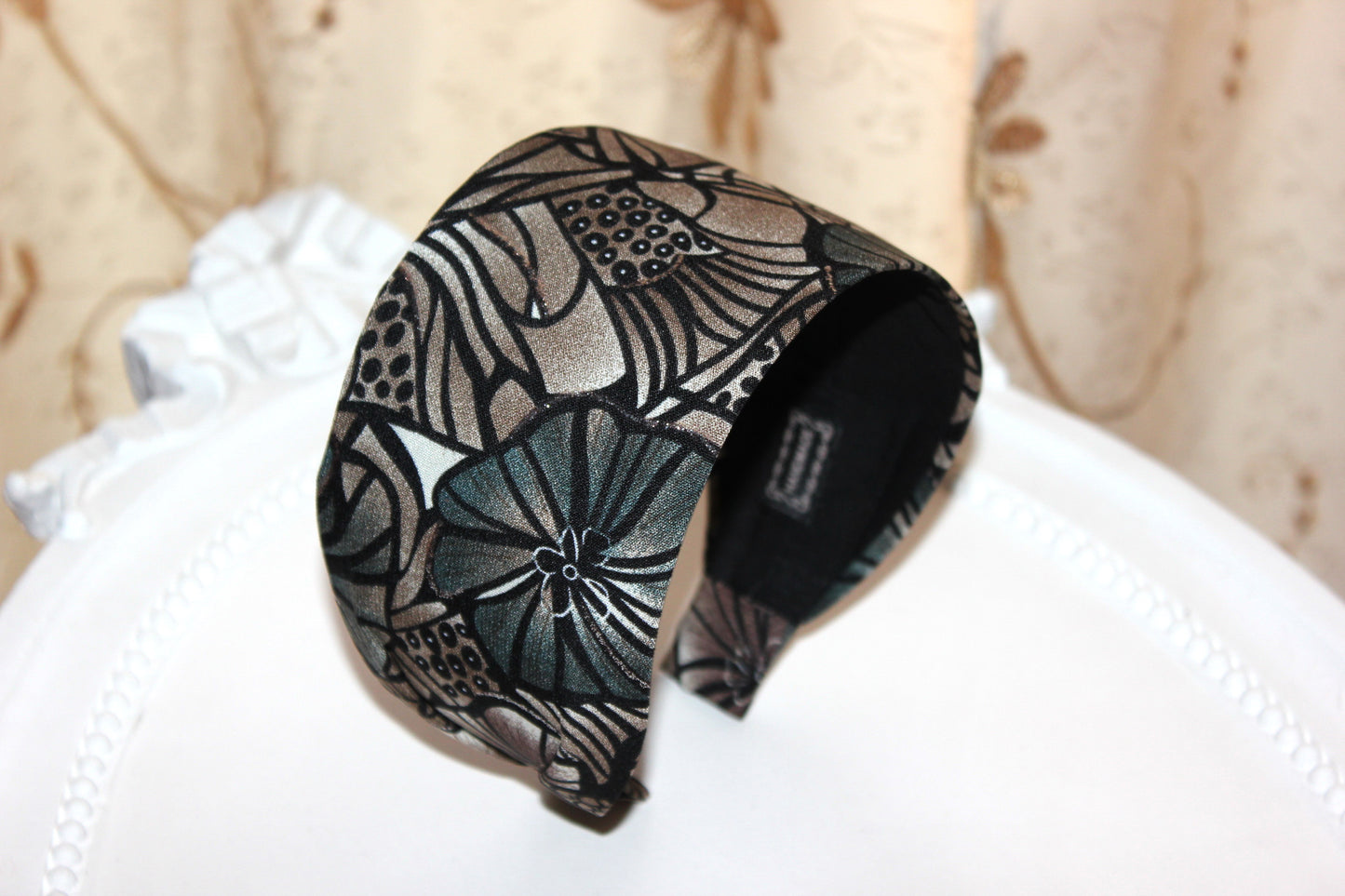 Boho headband extra wide cotton headbands for women, hair loss head scarf