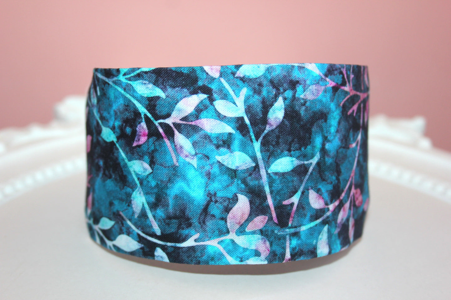 Dark Blue batik headband for women