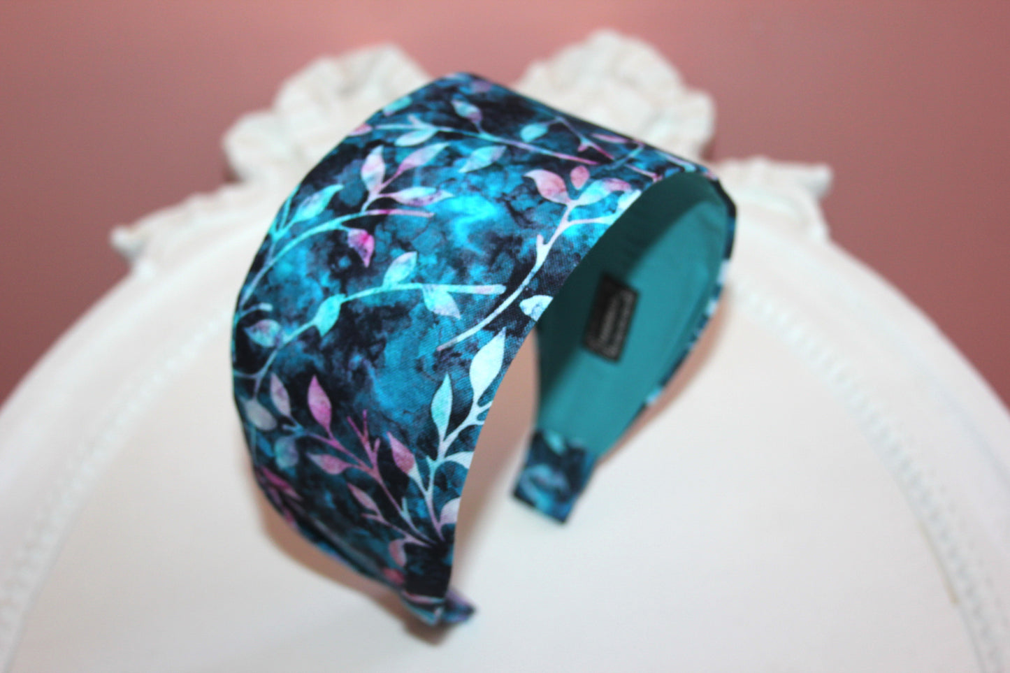 Dark Blue batik headband for women