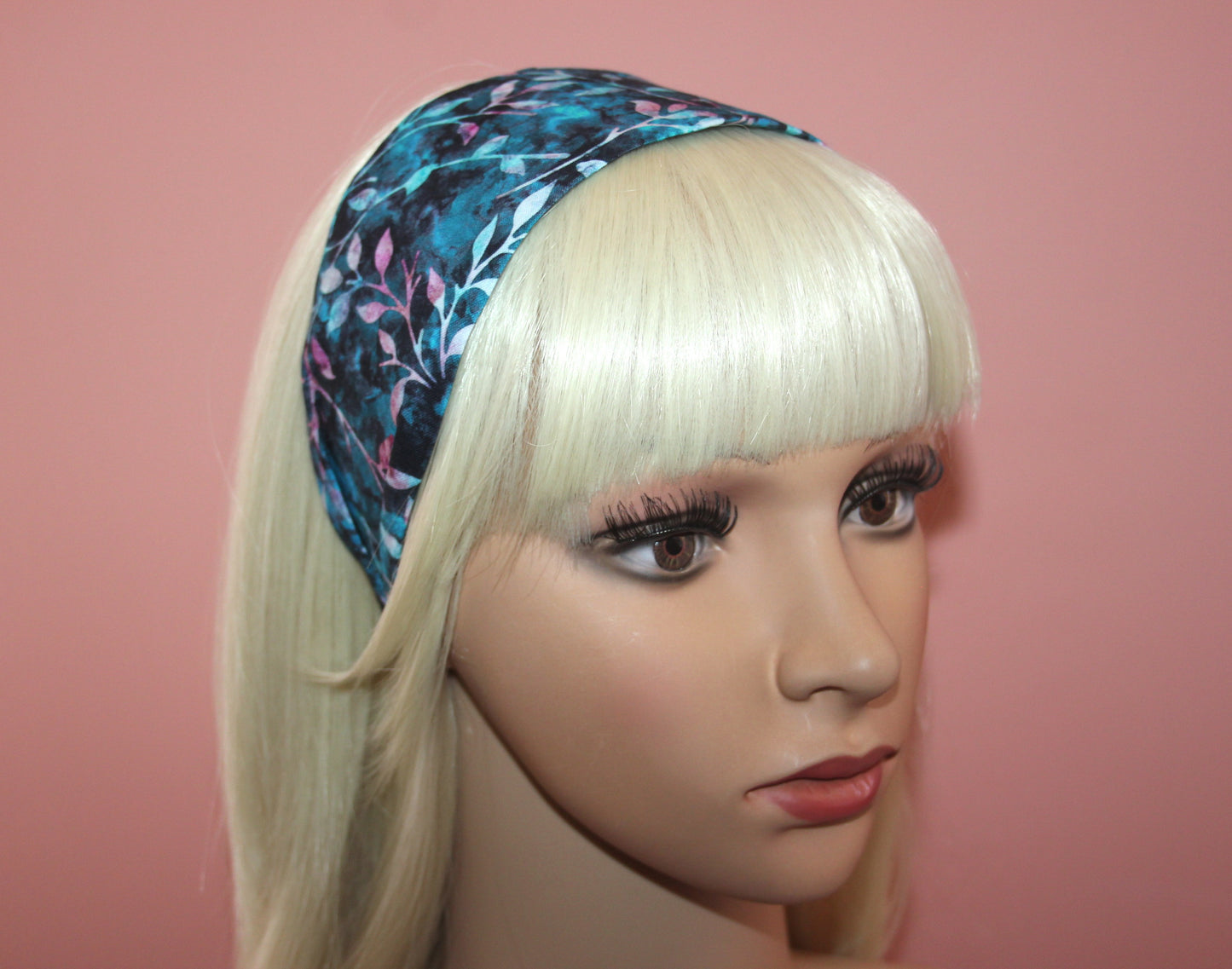 Dark Blue batik headband for women