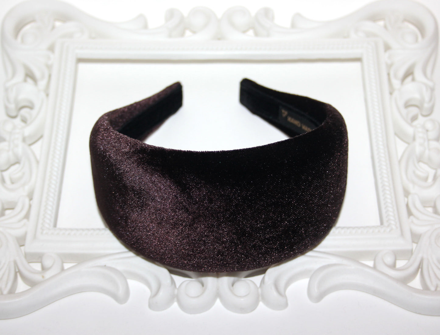 Dark Brown padded headband Fashion head cover, plastic free