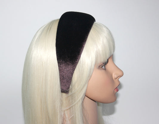 Dark Brown padded headband Fashion head cover, plastic free