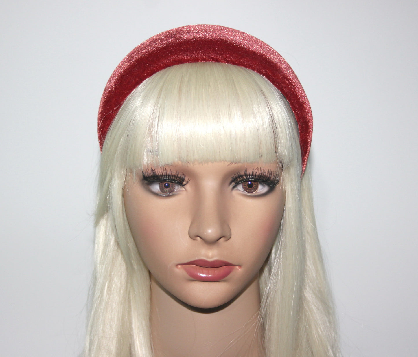 Rust padded velvet headband, Fashion head scarf, plastic free