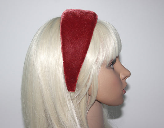 Rust padded velvet headband, Fashion head scarf, plastic free