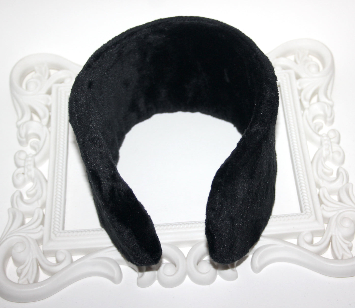 Thin ear headband Black faux fur ear muff women Headband turban Skiing & Running earmuff Warm head accessory