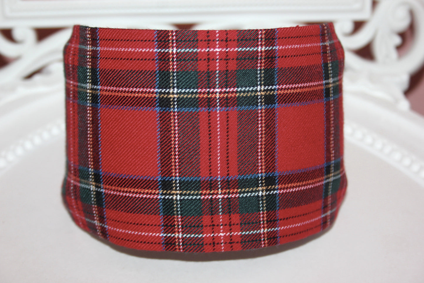 Tartan headband for women Red & Green Christmas headcover