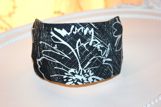 Gray denim pattern hairband