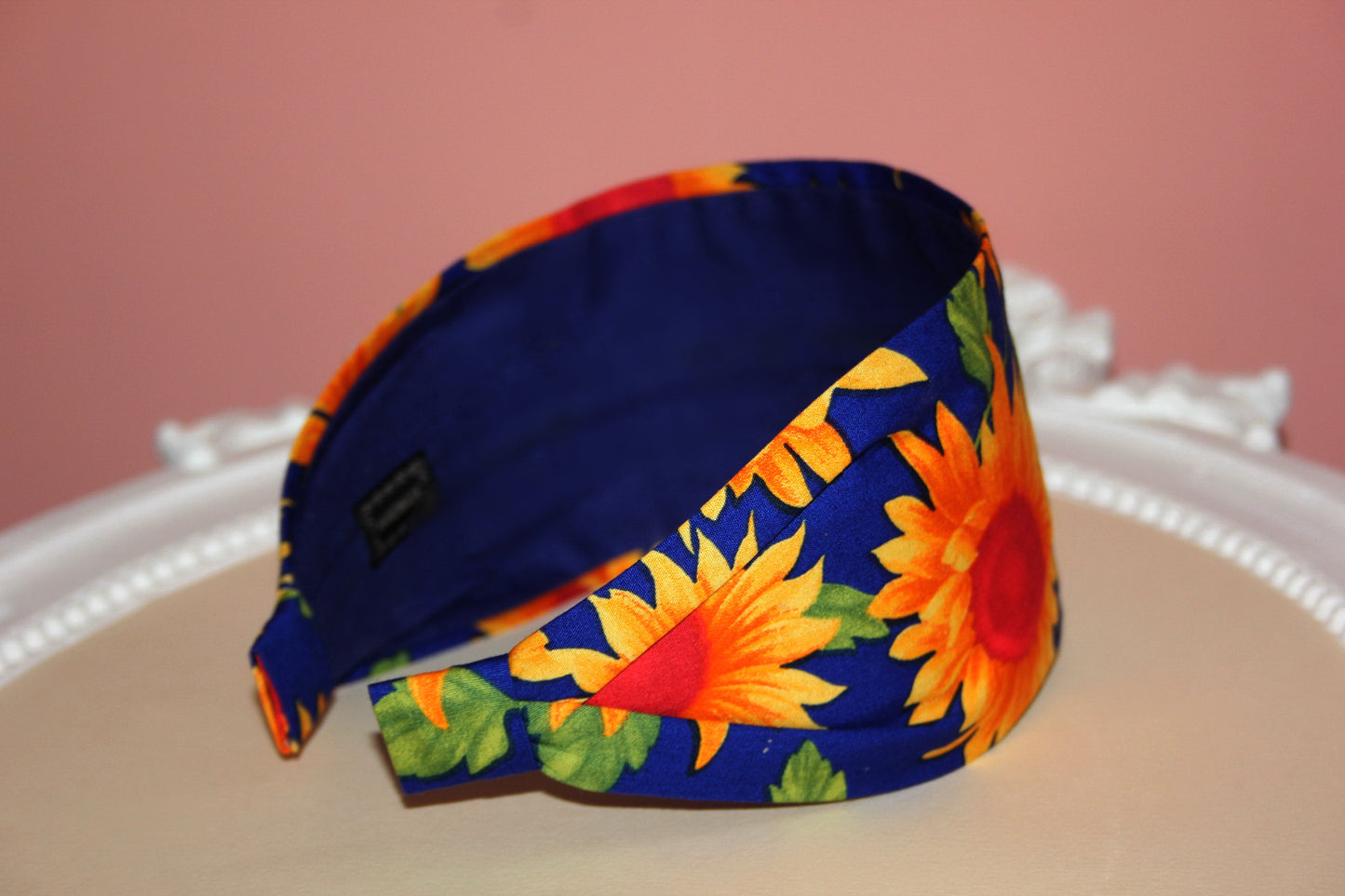 Sunflower headband for women Extra wide fabric hairband bandana cotton print hair band, more colors available
