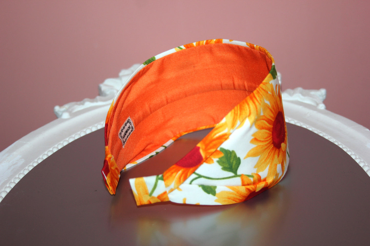 Sunflower headband for women Extra wide fabric hairband bandana cotton print hair band, more colors available