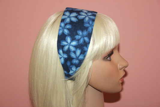Indigo headband for women Cherry blossom
