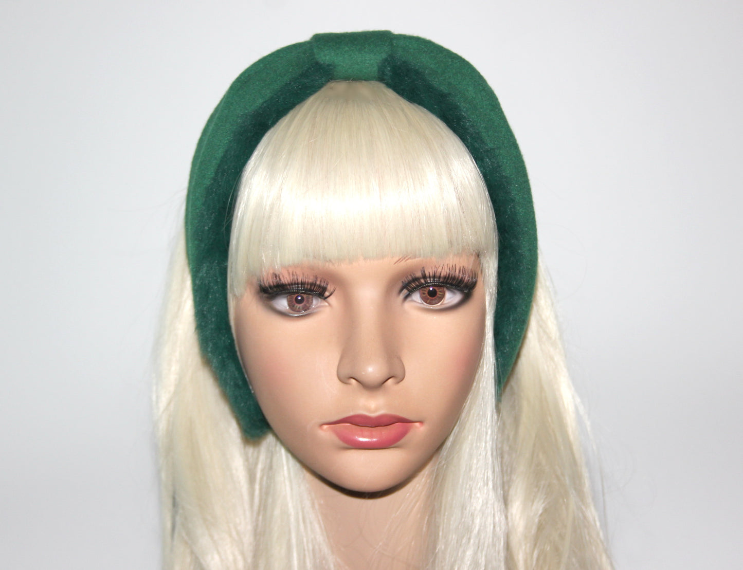Green earmuff for women Faux fur &Wool ear warmer comfy skiing earmuffs