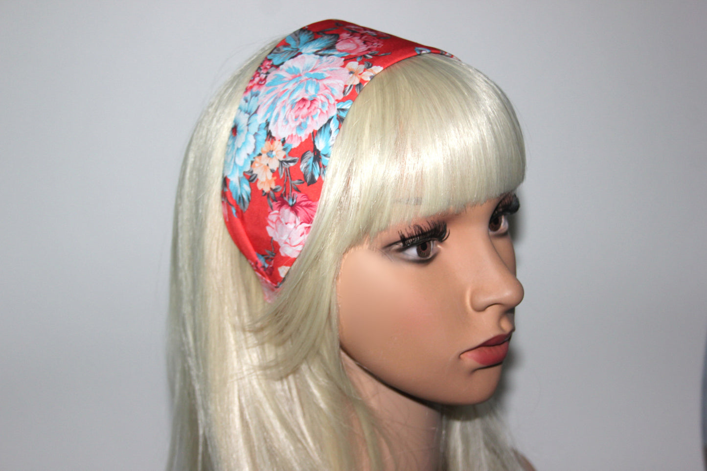 Coral & Blue headbands for women viscose fabric head scarf