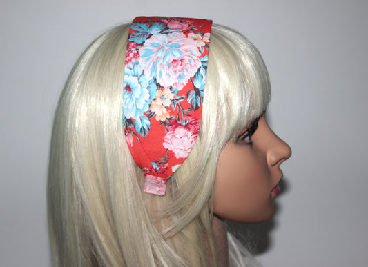 Coral & Blue headbands for women viscose fabric head scarf