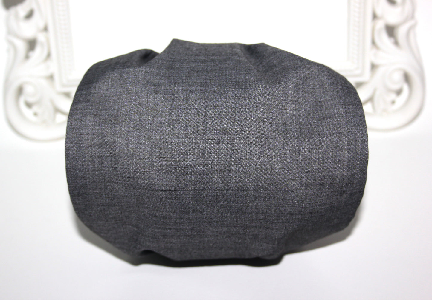 Melange Dark Gray bandana headband Wide cotton hairband Alopecia head cover