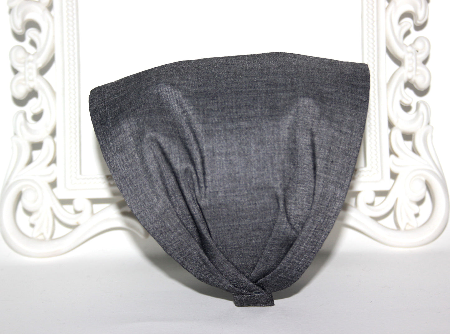 Melange Dark Gray bandana headband Wide cotton hairband Alopecia head cover