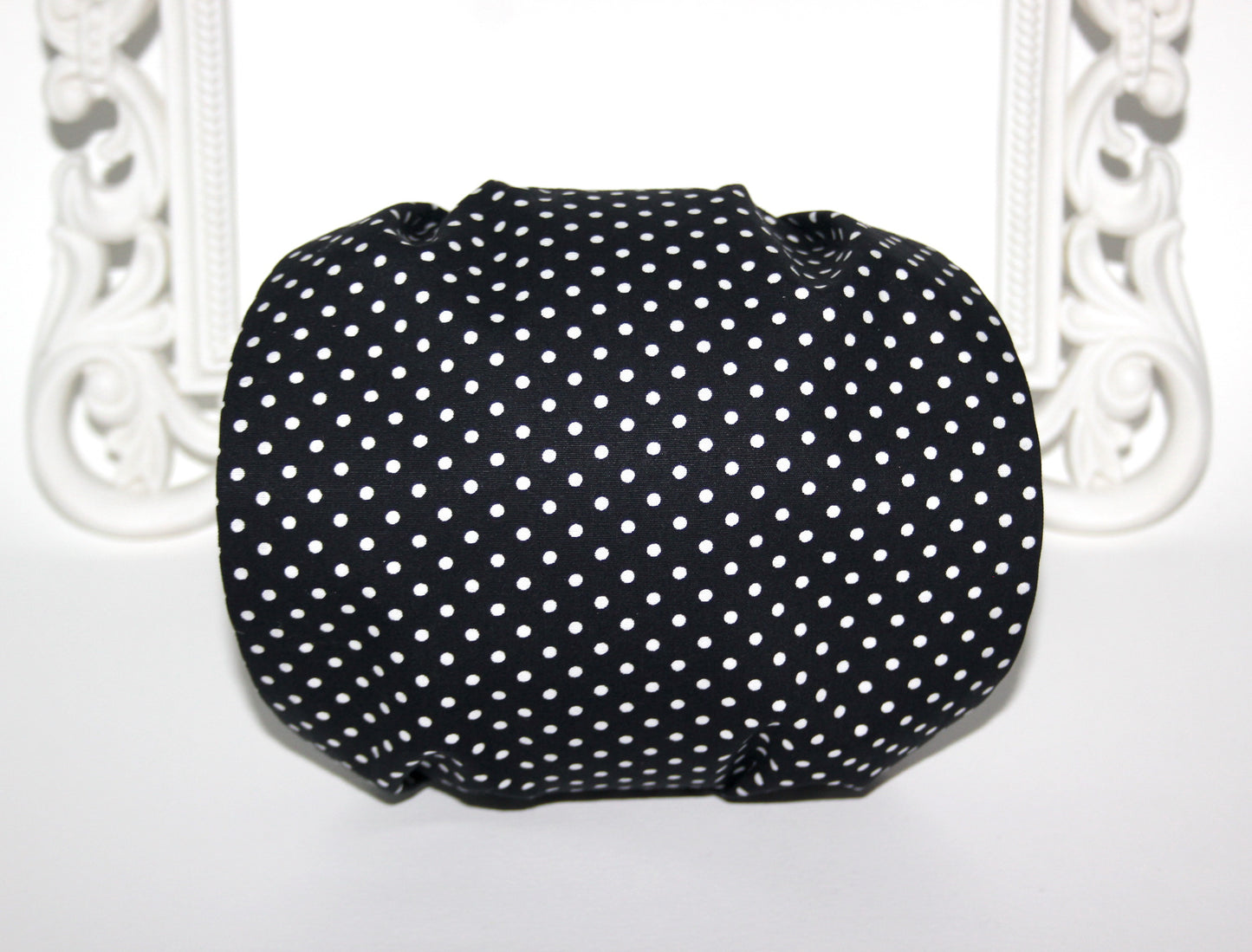 Polka dot headband bandana Black & White cotton hippie head scarf