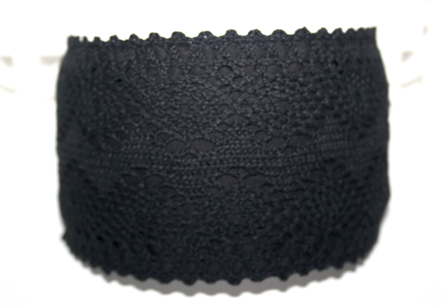 Black knit headband for women 3.15" inch cotton ribbon hair band Wide retro head cover