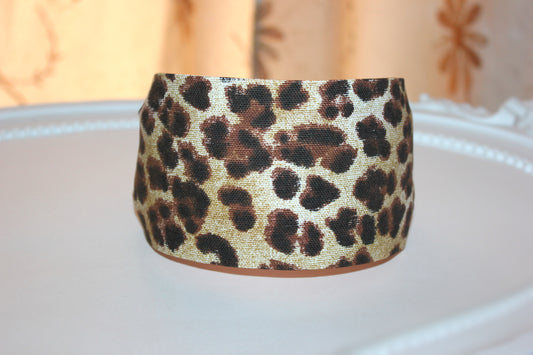 Animal print headband for women wide fabric hairband