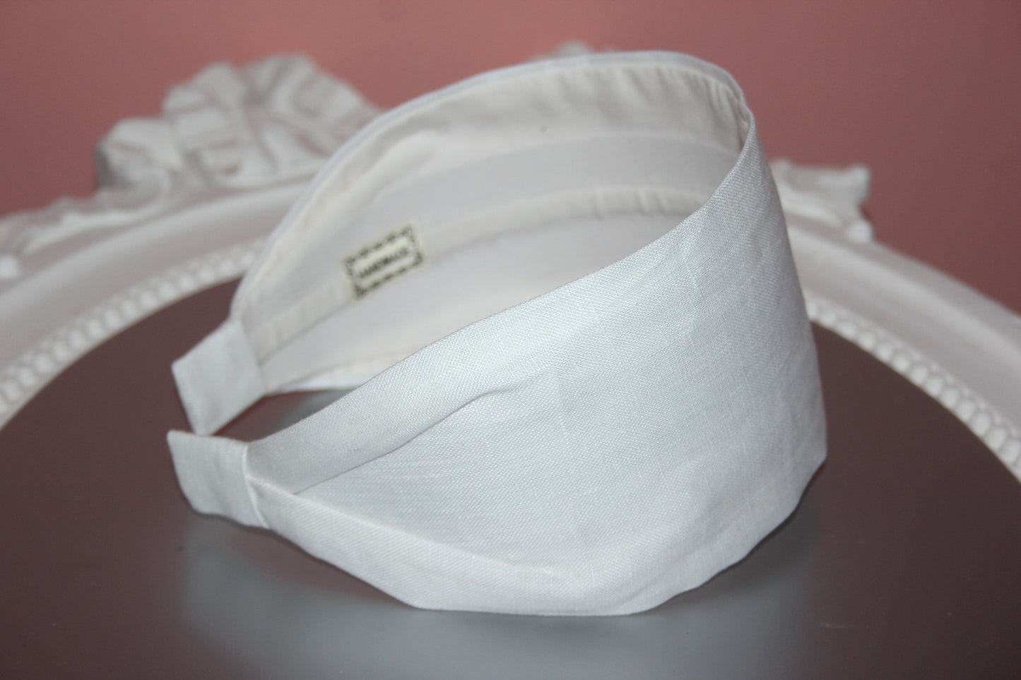 White linen headband women plain hairband