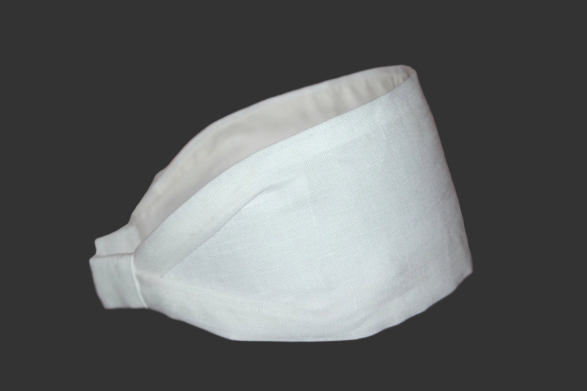 White linen headband women plain hairband