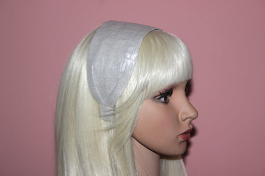 Linen headband women Stardust Silver hairband scarf