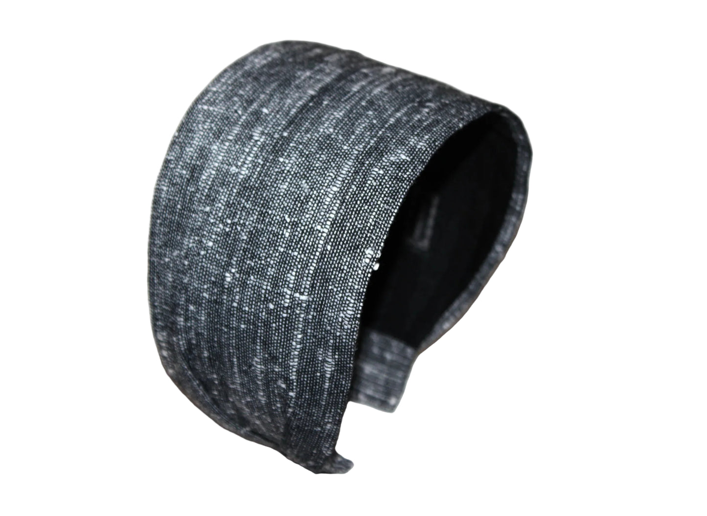 Retro headband for women black&white handloom cotton hairband for women