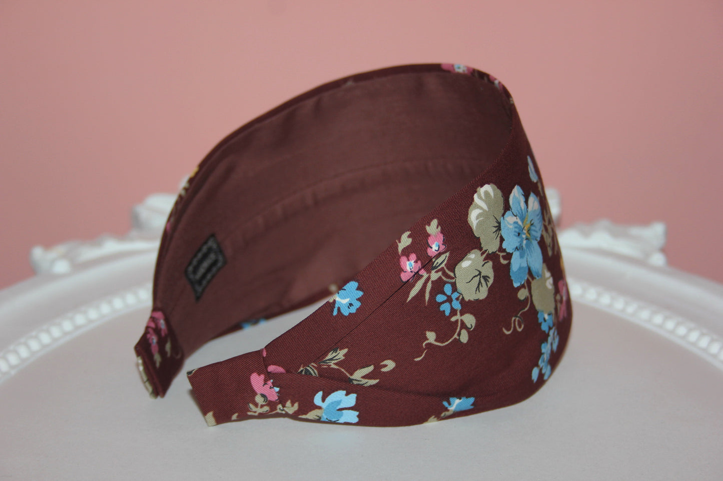 Cotton headband Brown retro fabric hairband Hair loss head covering