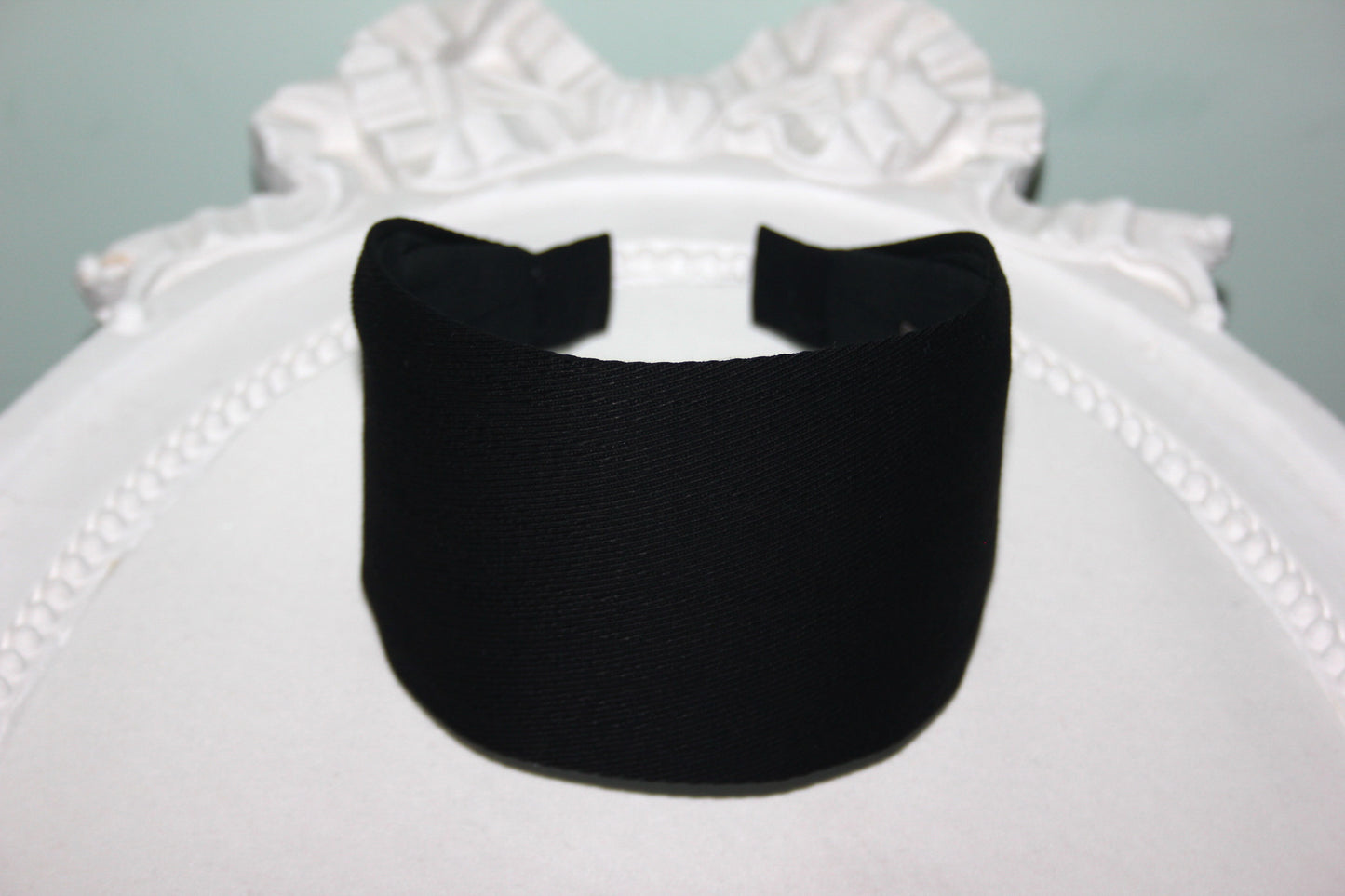 Black denim headband scarf Comfortable cotton hairband
