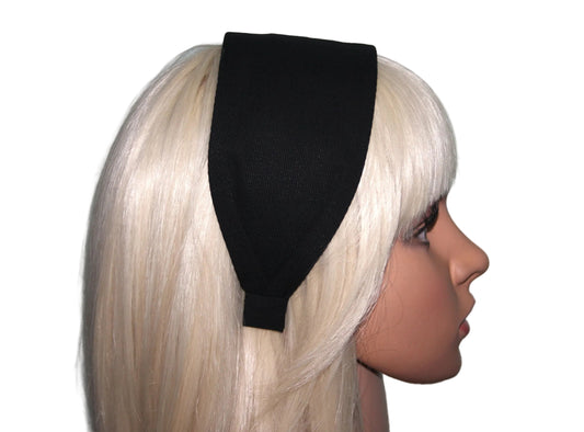 Black bull denim headband scarf Comfortable cotton hairband
