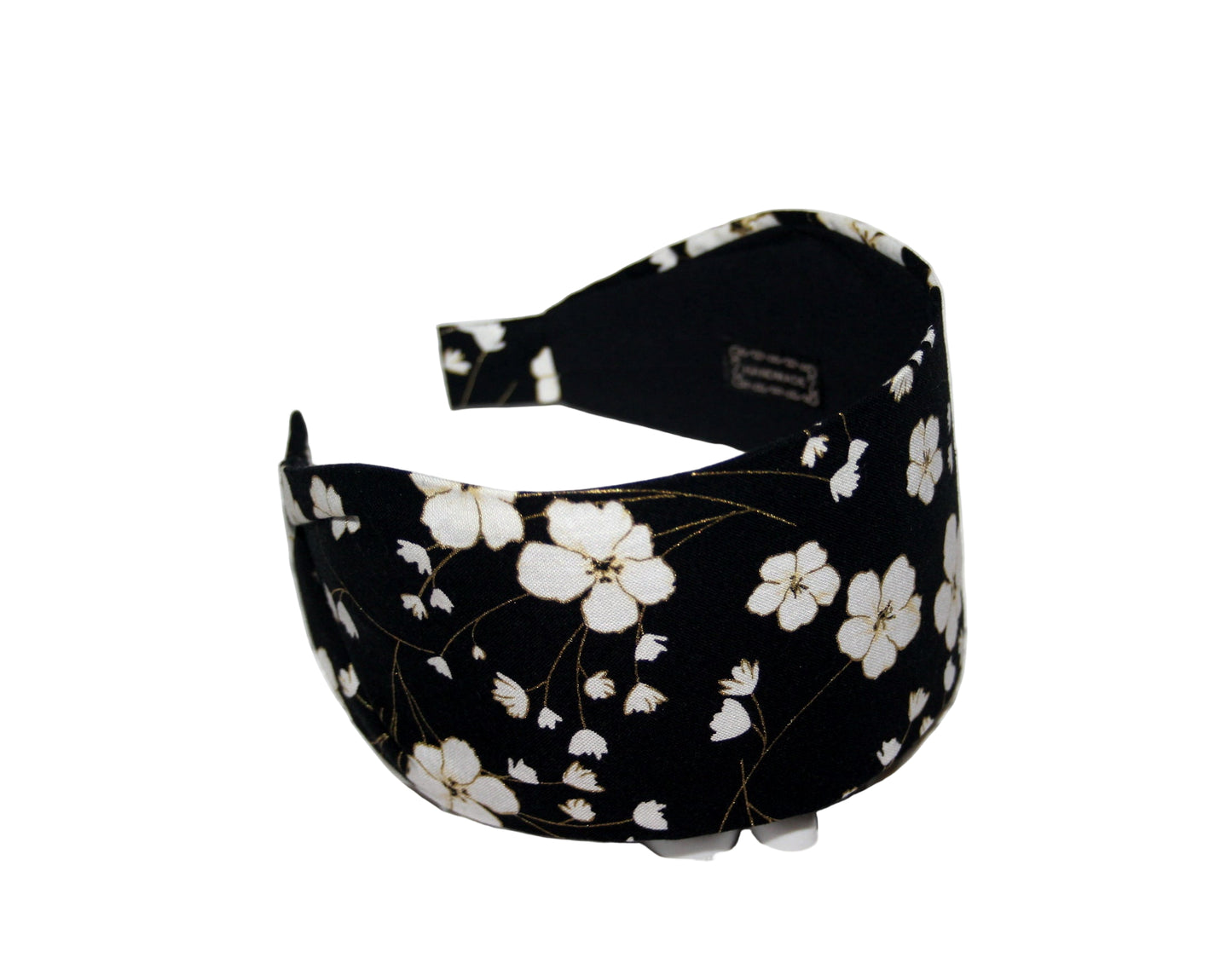 Fashion headband for women Black retro flower print cotton headcover
