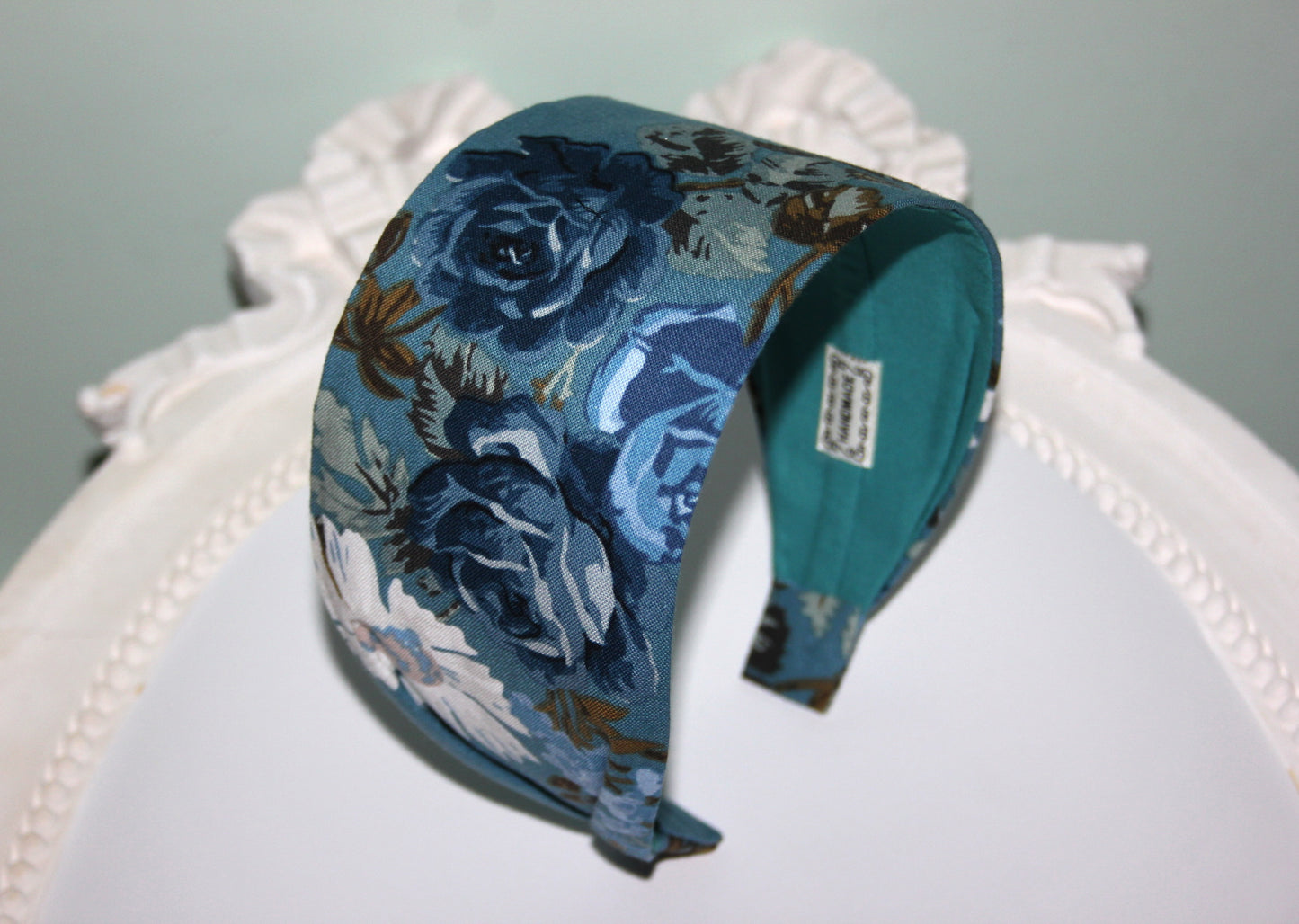 Headband for women Boho Blue cotton print head scarf