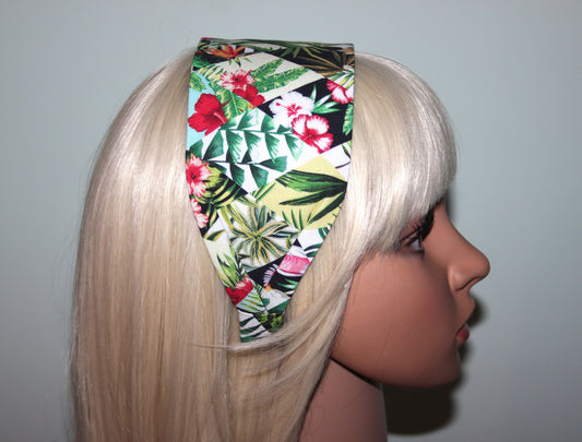 Hawaiian headband for women Tropical print headcover