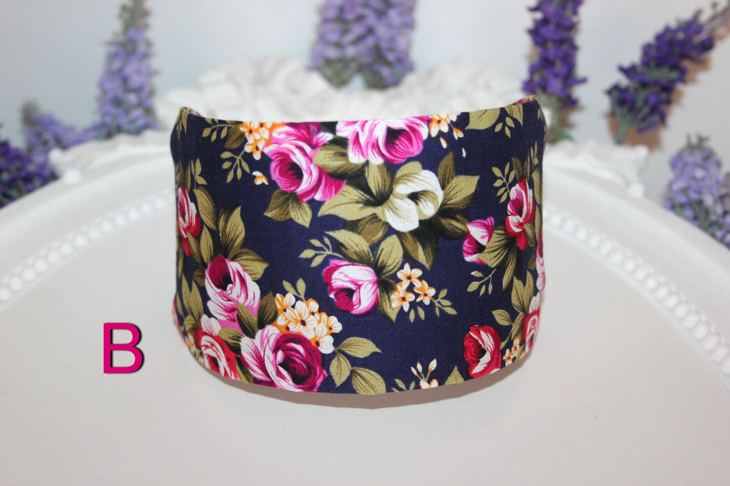 Floral cotton print headband women hair accessory