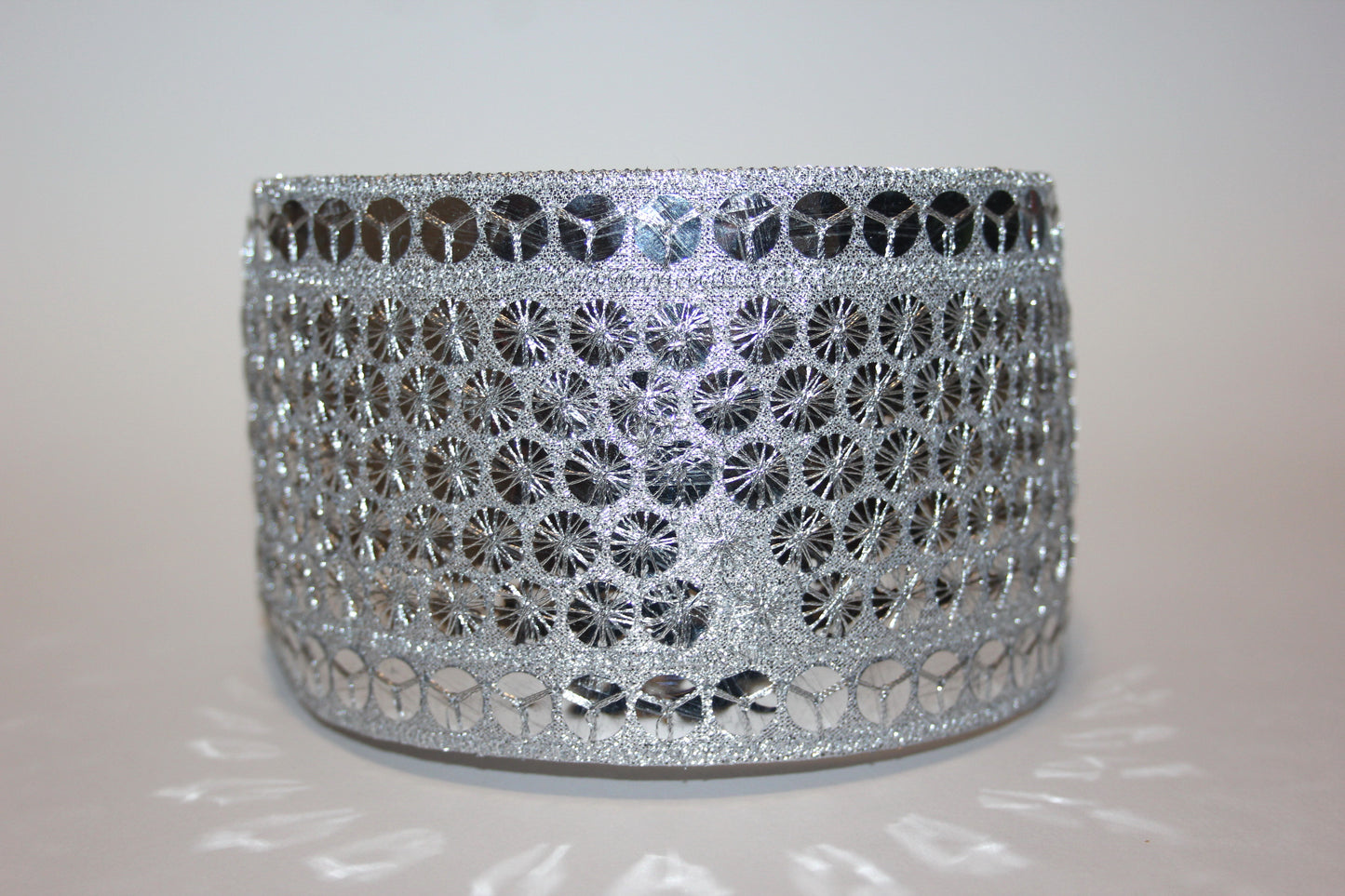 Silver wide headband 3"inch Sparkle sequin head scarf